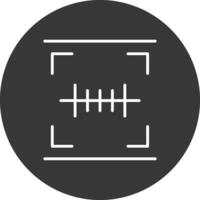 Barcode Scan Line Inverted Icon Design vector