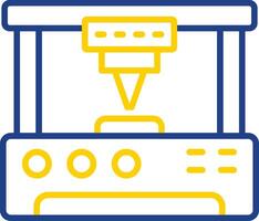 3d Printer Line Two Colour Icon Design vector