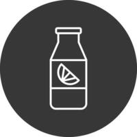 Orange Juice Line Inverted Icon Design vector