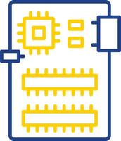 Circuit Board Line Two Colour Icon Design vector