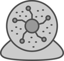 Plasma Ball Line Filled Greyscale Icon Design vector