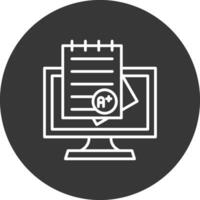 Grades Line Inverted Icon Design vector