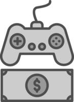 Bet Line Filled Greyscale Icon Design vector