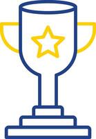 Trophy Line Two Colour Icon Design vector