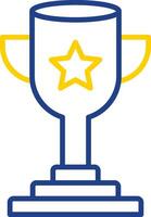 Trophy Line Two Colour Icon Design vector