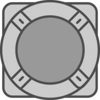 Life Ring Line Filled Greyscale Icon Design vector