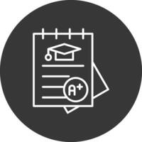 Assignment Line Inverted Icon Design vector