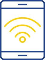 Wifi Line Two Colour Icon Design vector