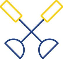 Paddle Line Two Colour Icon Design vector