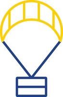 Paragliding Line Two Colour Icon Design vector