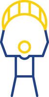 Skydiving Line Two Colour Icon Design vector