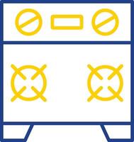 Stove Line Two Colour Icon Design vector