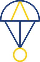Skydive Line Two Colour Icon Design vector