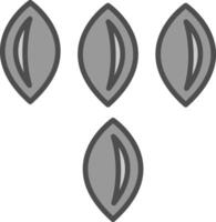 Seed Line Filled Greyscale Icon Design vector