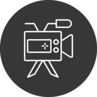 Camera Line Inverted Icon Design vector