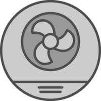 Nuclear Energy Line Filled Greyscale Icon Design vector