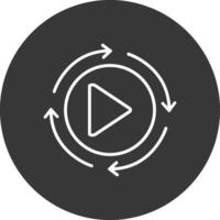 Rotation Line Inverted Icon Design vector