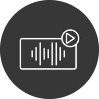 Audio Line Inverted Icon Design vector