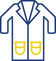 Lab Coat Line Two Colour Icon Design vector