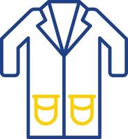 Lab Coat Line Two Colour Icon Design vector