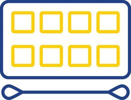 Pallete Line Two Colour Icon Design vector