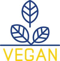 vegano línea dos color icono diseño vector