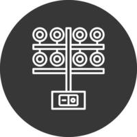 Lighting Line Inverted Icon Design vector