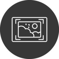 pantalla línea invertido icono diseño vector