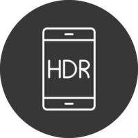 Mobile Line Inverted Icon Design vector