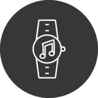 música línea invertido icono diseño vector