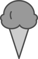 Ice Cream Line Filled Greyscale Icon Design vector