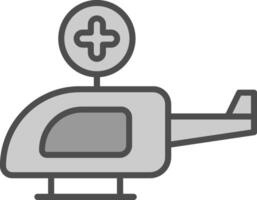 Air Ambulance Line Filled Greyscale Icon Design vector