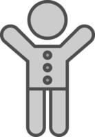 Chlid Patient Line Filled Greyscale Icon Design vector