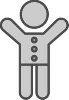 Chlid Patient Line Filled Greyscale Icon Design vector