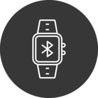 Bluetooth Line Inverted Icon Design vector