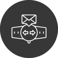 Message Line Inverted Icon Design vector