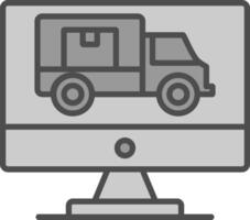 Logistics Line Filled Greyscale Icon Design vector