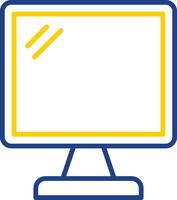 Monitor Screen Line Two Colour Icon Design vector