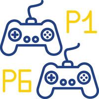 Player Versus Player Line Two Colour Icon Design vector