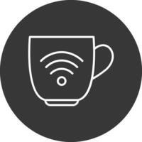 Wifi Line Inverted Icon Design vector