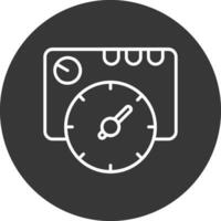 Thermostat Line Inverted Icon Design vector