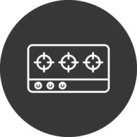 Hob Line Inverted Icon Design vector