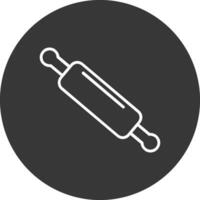 Rolling Pin Line Inverted Icon Design vector