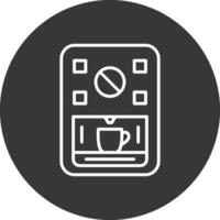 Coffee Machine Line Inverted Icon Design vector