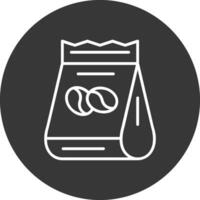 Beans Bag Line Inverted Icon Design vector