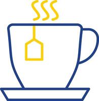 Cup Of Tea Line Two Colour Icon Design vector