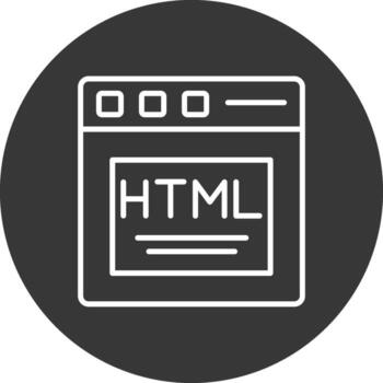 Html Line Inverted Icon Design vector