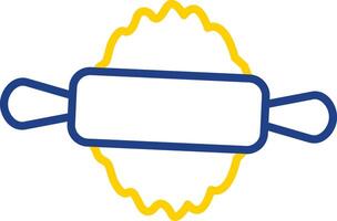 Tortilla Pin Line Two Colour Icon Design vector