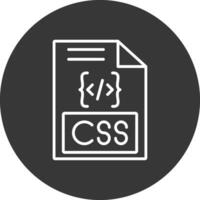 css línea invertido icono diseño vector