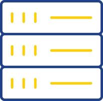 Database Line Two Colour Icon Design vector